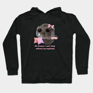 Sad hamster Me because i can't sleep with my boyfriend Hoodie